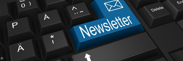 Tastatur mit Newsletter